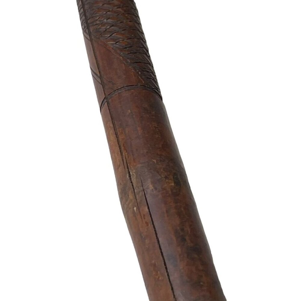 Vintage Knobby Cane Gentlemans Walking Stick Carved Engraved People Folk Art u - Picture 7 of 9
